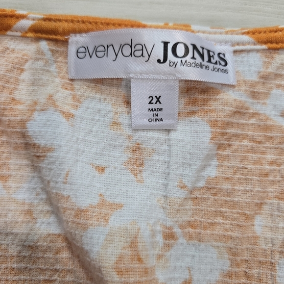 everyday JONES by Madeline Jones Cotton Blend Summer Jumpsuit Plus Size 2X NWOT - Picture 4 of 9